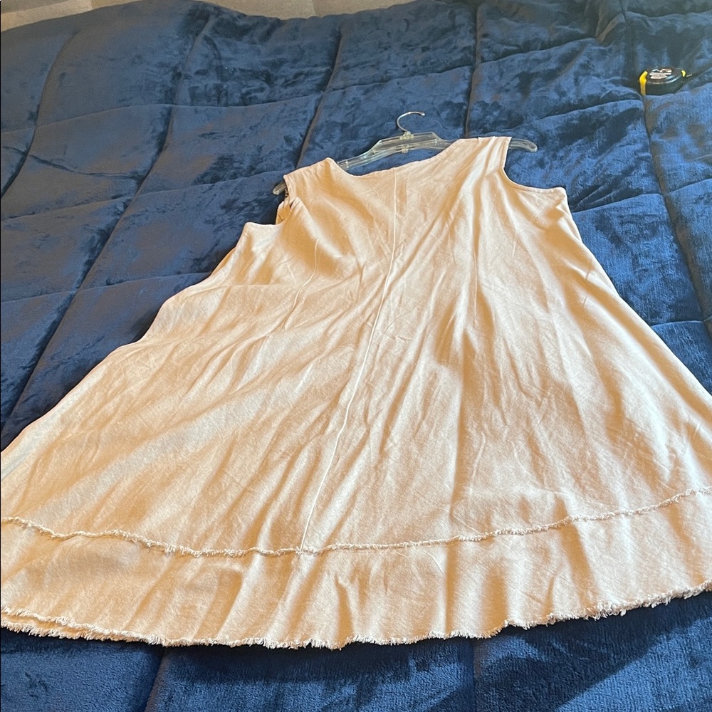 Roz & Ali Sleeveless Cream Dress with Leopard Trim Plus Size 20 - Picture 10 of 10